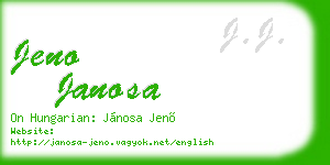 jeno janosa business card