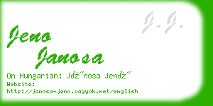 jeno janosa business card